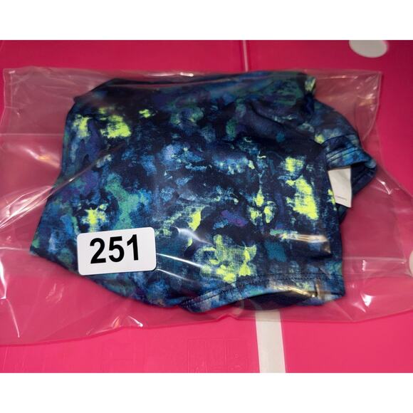 Nike One Piece Swimsuit Women’s Large Blue Green Abstract Print Athletic NWOT - Picture 8 of 8